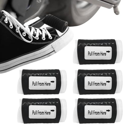 5 Pieces Motorcycle Shifter Shoe Protector - Universal Quick-Fit Riding Footwear Boot Protector,Non-Slip Rubber Gear Shift Cover,Unisex Motorcycle Accessory (Black)