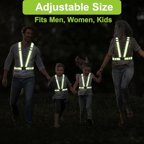 Reflective Vest Running Gear, 2Pack High Visible Safety VES for Cycling Jogging Running Walking, Adjustable for Men Women - color: 2 x Orange