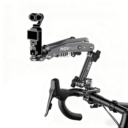 MOVMAX Blade Arm Bike Motorcycle Handlebar Mount Stabilizer, Camera Clamp Mount Shock Absorber for DJI Osmo Pocket 4/Pocket 3, Insta 360, GoPro Hero Cameras w Ball Head, Pocket 3 Accessories - style: Motorcycle Clamp Kit
