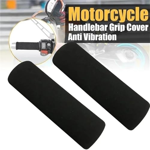 Non-Slip Handlebar Grip Covers Motorcycle Anti Vibration Handle Cover Bar Foam Comfort Slip Over Grips Universal Heat Shrinkable Grip Handlebar Sleeve