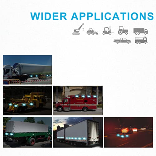Agrieyes Blue Rechargeable Flashing Lights, Magnetic Strobe Light for Vehicles, Wireless Warning Hazard Beacon Lights for Trucks, - color: Blue