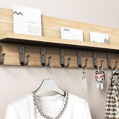 BREYDROK 20PCS Heavy Duty Metal Coat Hooks for Wall, Single Prong Hanging Hooks with 40 Screws for Towels, Backpacks, Hats & Dog Leashes - color: 20pcs + Black