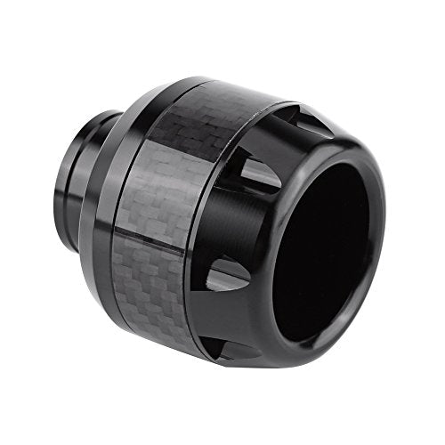 1 Pair Front Fork Frame Sliders Wheel Crash Protector, Keenso Carbon Fiber Front Fork Frame Sliders Crash (Black) - color: Black