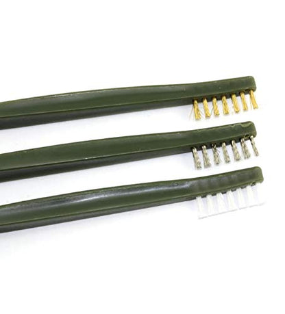 6-Pack Double-Ended Cleaning Brushes (2 Stainless Steel + 2 Brass + 2 Nylon)