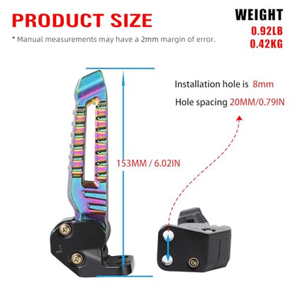 Mokuo Motorcycle Floding Footpegs in Aluminum Alloy Material Compatible with Yamaha Zuma Bws 125cc 2021+,Chinese Scooter Tank 150cc,1 Pair Footrest,Rainbow Color - color: Rainbow