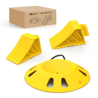 Nilight Trailer Wheel Chocks and Wheel Dock Kit - Prevents Trailer Wheel Sinking, Accessories for Boat Trailer Travel Campers, and RVs