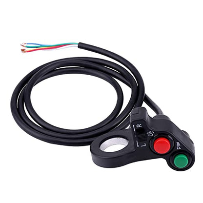 Handlebar Switch, Motorcycle Turn Switch Headlight Turn Light Horn On Off Push Button Motorcycle Handlebar Switch for Motorcycle with 22mm/(7/8inch) Handlebar