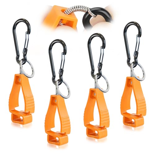NANHONG 4PCS, Glove Clips for Work Glove Holders, Gloves Clip, Duty Belt Accessories, Gloves Clips for Work - color: 4pcs-orange