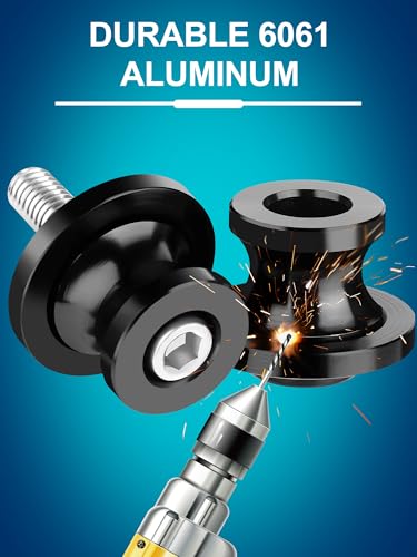 8MM X 1.25 Motorcycle Swing Arm Spools CNC Swingarm Spools Sliders Stand Screw Fit for Ninja 400 500 NINJA650, Vulcan, Triumph Trident 660, BMW S1000rr, Honda CBR 600rr, Suzuki GSXS, Ducati - size: 8MM swingarm spools
