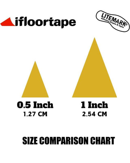 LiteMark Reflective Triangle Sticker for Bike, Helmet, Yellow, 1 Inch - Pack of 42 Pcs - color: Yellow