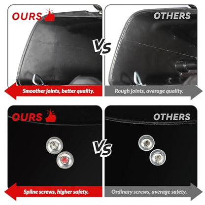 XFMT Motorcycle Saddlebags 5" Stretched Extended Hard Saddle Bags W/ 6"x9" Speaker Lids For Harley Touring Road King Street Glide Road Glide Electra Glide 2014-2024, Vivid Black & Black Latches - color: 5" Stretched-Vivid Black W/ 6x9" Speaker Lids Black
