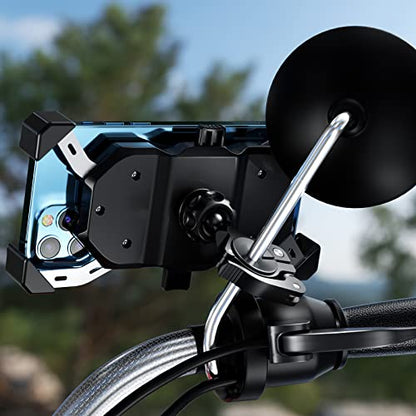 BRCOVAN 17mm Ball Handlebar Clamp Mount Base, Fit for Round Rails 0.5'' / 0.875'' / 1'' / 1.125'' / 1.26'' in Diameter, Tool-Free Installation