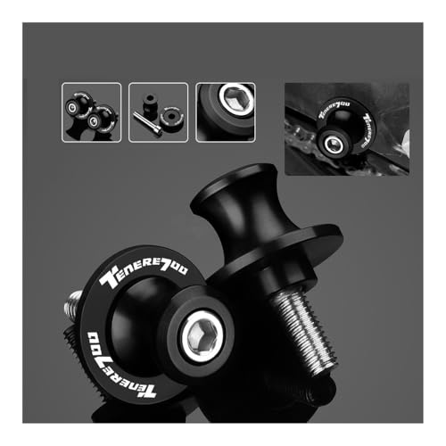 Swing Screw Sliders Spools for TENERE 700 Tenere T7 Rally 2020 2021 2022 2023 2024 2025 Motorcycle Accessories CNC Swingarm Spools Slider Screw Stand 6MM - color: Blue