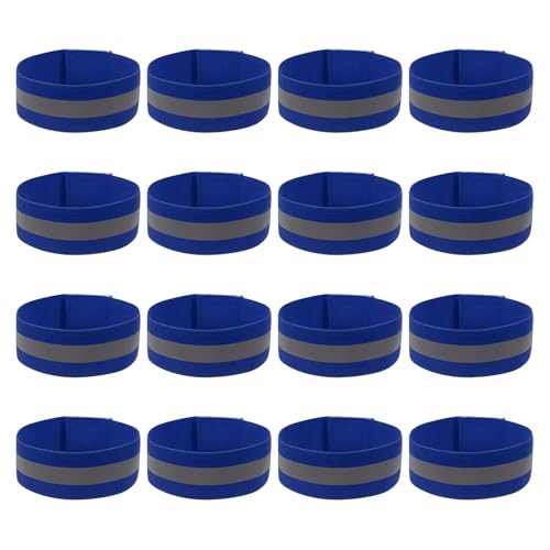 PATIKIL Reflective Bands for Wrist/Arm/Ankle/Leg, High Visibility Reflector Bands, Safety Reflector Tape Straps for Night Running Cycling Walking - color: Navy Blue