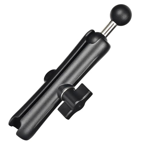 VAUBORTTI 1" Double Socket Arm with Dual Ball Adapter, Aluminum Alloy Extension Arm for RAM B Size, Fits Motorcycle Phone Mount, Tablet Holder, GPS, Fish Finder, Boat,Car,UTV