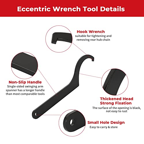 Chain Adjuster Tool Rear Hub Eccentric Wrench Tool for Ducati 748 848 916 996 998 1098 1198 1199 1299 V4 Spanner Wrench Hypermotard 796 821 939 950 1100 Monster with Single-Sided Axle Swingarm