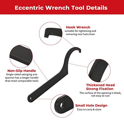 Chain Adjuster Tool Rear Hub Eccentric Wrench Tool for Ducati 748 848 916 996 998 1098 1198 1199 1299 V4 Spanner Wrench Hypermotard 796 821 939 950 1100 Monster with Single-Sided Axle Swingarm