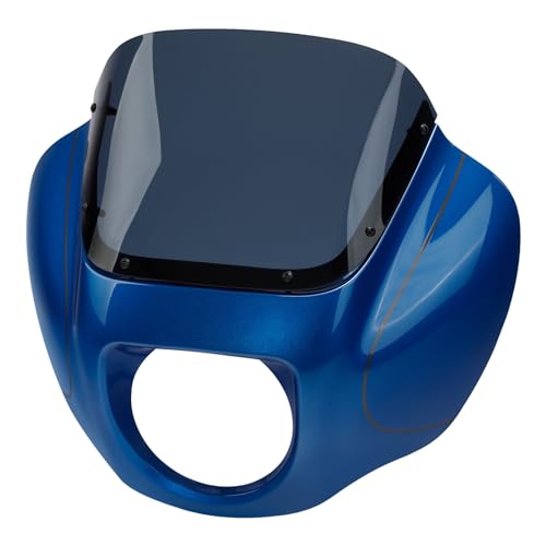 Front Headlight Quarter Fairing Windshield Fit For Harley Softail Low Rider FXLR S FXLRS 2018-2025 Street Bob FXBB FXBBS 2018-2025 Softail Standard FXST 2020-2024 Electric Blue - color: Fairing Electric Blue #2