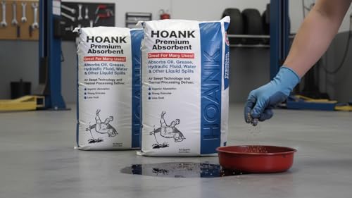(36 lbs) - Premium Liquid Absorbent Bags Montmorillonite Clay Absorbs Oil, Grease, Hydraulic Oil, & Other Liquid Spills - size: 36 Pounds