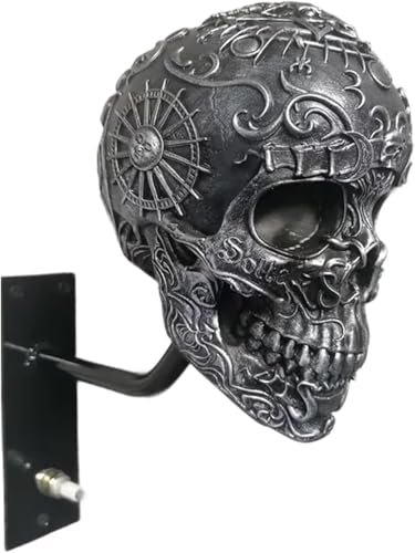 Skull Helmet Holder Wall Mount – Durable Helmet Stand for Motorcycle Gear – Adjustable Storage Rack for Home, Garage & Bikers,1,F - color: F