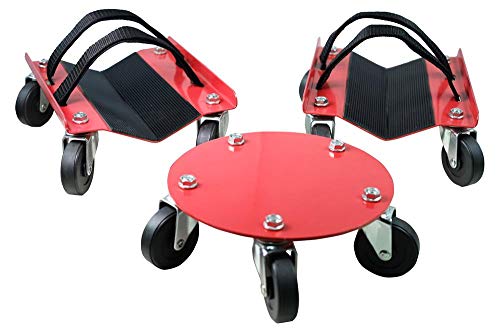Snowmobile Dolly Heavy Duty V-Slide KF2013 | 2.5" PVC Swivel Casters, Rubber Pad Protecting Skis, 1500 Lbs Capacity