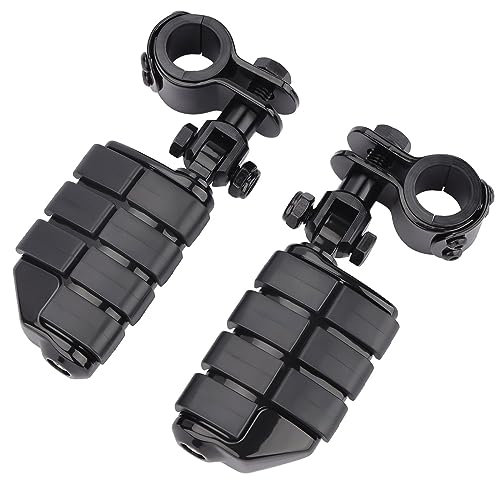 Motorcycle Highway Foot Pegs, Highway Footrest Fit for Harley Touring Yamaha Honda Suzuki Kawasaki 25mm 32mm 34mm Engine Guard (‎Gloss Black) - color: Gloss Black