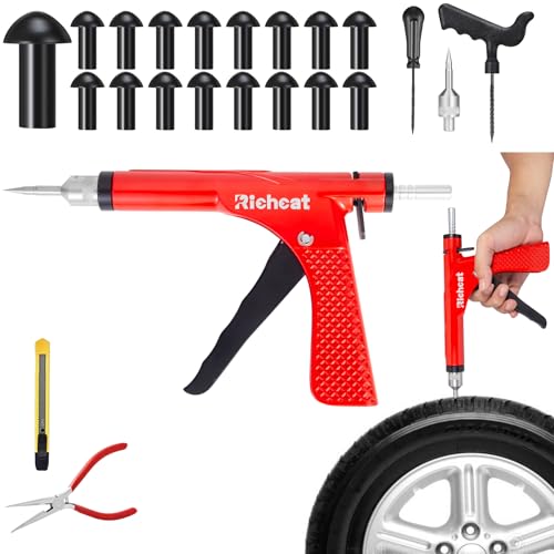 Richcat Replacement Mushroom Plugs for tubeless Tire Puncture Repair kit,for Motorcycles, Cars, Trucks, ATVs and Tractors(20 Plugs) - size: 20PCS