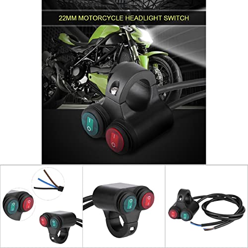 Universal 22mm Motorcycle Handlebar Headlight Switch,Handlebar Brake Fog Lights Switch for Motorcycle (D) - color: D