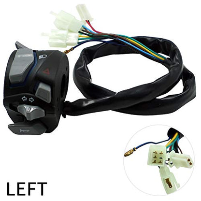 7/8" Motorcycle Switches Blue LED Light Switch for Horn Button Turn Signal Electric Fog Lamp Light Start Handlebar Controller Switches