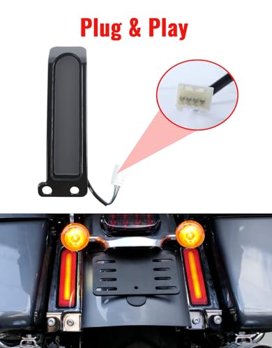 Rear Fender Saddlebag Tail Lights for Ultra Limited, LED Filler Panel Insert Auxiliary Light Run Brake Turn Sugnal for Harley Road King Ultra Limited Electra Glide 2014-2024 Accessories
