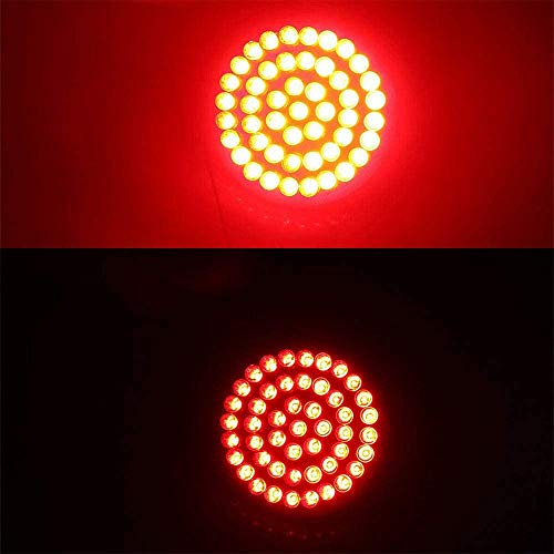 1157 Rear LED Turn Signal Lights, 2 Inch Bullet Red Brake Tail Light with Smoked Lens Cover for Harley Sporster 1200, Dyna, Road King, Street Glide, Softail 2020 - color: Red
