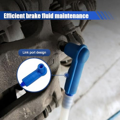 Brake Fluid Bleeder Hose - 6.56 Ft Car Brake Bleeding Hose Oil Fluid Extractor Tool with Adapter - Universal Replacement Tube for Car Motorcycle Braking System Repair (2M-6.56FT) - size: 2M-6.56FT