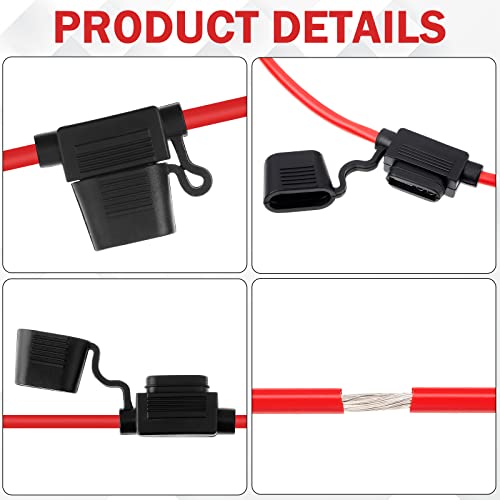 Shimeyao 24 Pcs Inline Fuse Holder Waterproof Automotive Replacement with ATC Blade Fuses for Car Truck Motorcycle Boat (10 Awg with 40 A) - size: 10 Awg with 40 A