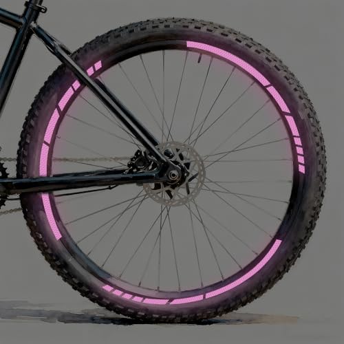 12PCS Reflective Car Wheel Stickers, Night Safety Warning Bicycle Stickers, Anti-Scratch Reflective Rim Decals for Car Motorcycle Cycling Bike (Purple) - color: Purple