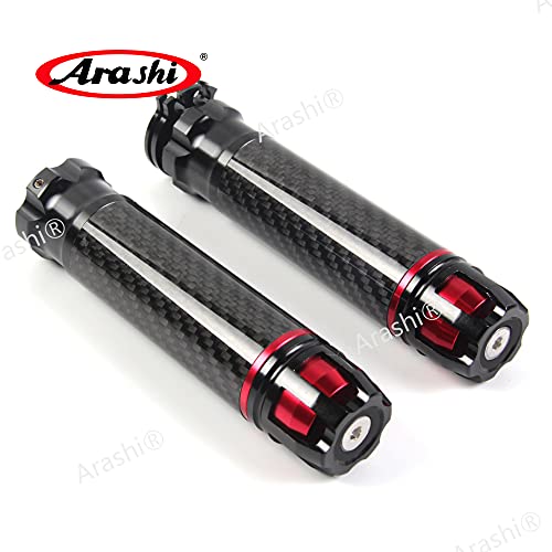 Arashi Motorcycle Universal Handlebar Handle Bar Grips Handgrips Hand Grips 7/8" 22mm for Honda Suzuki BMW Yamaha Kawasaki Ducati All Sport Bikes Red 1098 1098S 1198 1198S Panigale 1200