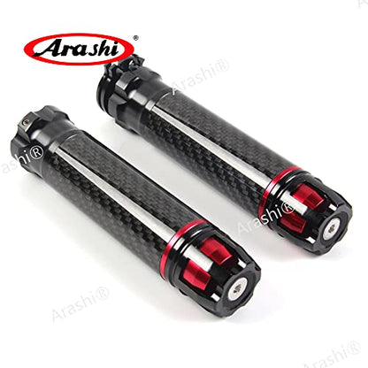 Arashi Motorcycle Universal Handlebar Handle Bar Grips Handgrips Hand Grips 7/8" 22mm for Honda Suzuki BMW Yamaha Kawasaki Ducati All Sport Bikes Red 1098 1098S 1198 1198S Panigale 1200
