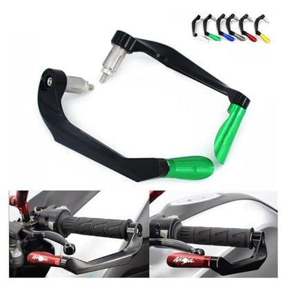 for KAWA&SAKI Ni&nja 250 300 400 650 NINJA650R ZX-6R ZX-10R Motorcycle CNC Handlebar Grips Brake Clutch Levers Guard Protector Hand Guards - color: WHITE