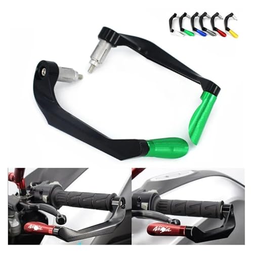for KAWA&SAKI Ni&nja 250 300 400 650 NINJA650R ZX-6R ZX-10R Motorcycle CNC Handlebar Grips Brake Clutch Levers Guard Protector Hand Guards - color: Green