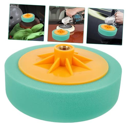 CHILDWEET Polishing Sponge Pads Buffing Sponge Drill Attachment 6-inch Green Polyester Honeycomb Car Detailing Wax Applicator Pad for Mirror Finish