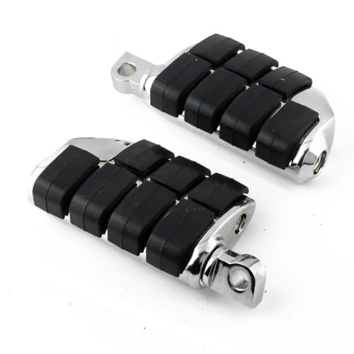 Motorcycle Foot Pegs,Highway Pegs Footrest,Footboard,Fit for Harley Cruisers Street Glide Softail Sportster Dyna - color: Style 4#-Chrome