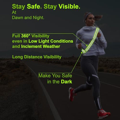Reflective Sash for Walking at Night Adjustable Safety Sash for Men Women Kids Reflective Belt Sash for Running Walking Biking - color: 4 Sashes