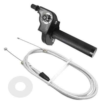 7/8" 22mm CNC Aluminum Throttle Grip, Reliable Throttle Cable, Universal Quick Twister Assembly, Suitable for Dirt and Mini Bikes 49CC-125CC