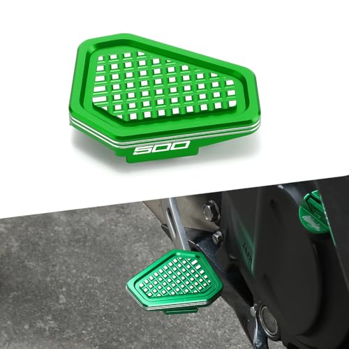Modeer Motorcycle Widening Foot Brake Pedal Extension Compatible with Ninja 500/se 2024 2025 Enlarge Anti-Slip Peg Extender Plate ninja500 Accessories (green) - color: green, size: Ninja 500