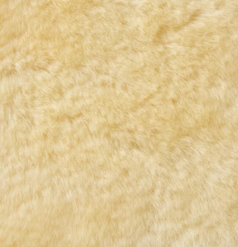 1PC Front Bucket Genuine Sheepskin Car Seat Cover Lambskin Winter Car seat Cushion Lambs Wool Sheep Skin Fuzzy Seat Cover Shearling Car Accessories for SUVs, Saloons and Trucks (Beige) - color: Beige