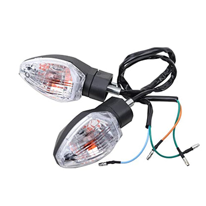 mokuo Motorcycle Front Turn Singal Assemblies Compatible with Honda Grom Msx 125 SF,12V 5W Halogen Lamp Light - color: Front