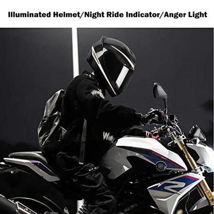2PCS Motorcycle Helmet Light Kit, 3 Mode Ride Signal LED Light Night Riding Signal Helmet Light for Motorcycle Bike Helmet,Ice Blue - color: 2pcs Ice Blue