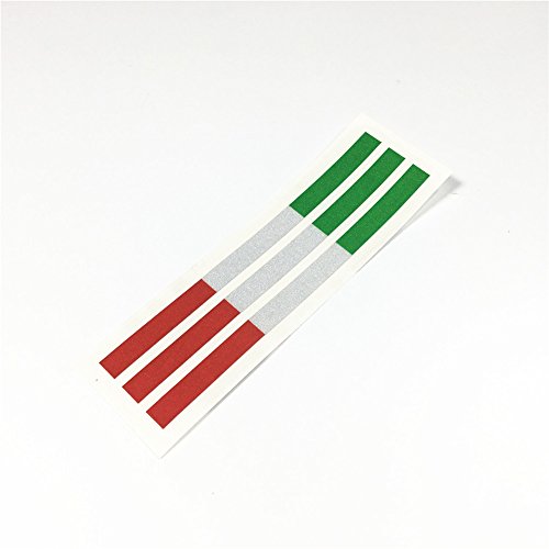 2lots National Flag Italy Motorcycle Helmet Car Sticker Decal Auto Exterior Accessories 120x8mm