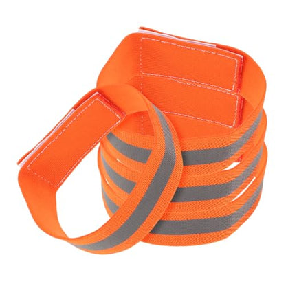 POPETPOP 4pcs High Visibility Safety Gear for Night Riding and Cycling Lightweight Elastic Straps for Enhanced Visibility During Walking and Jogging