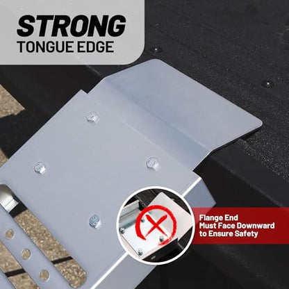 Rockland 72" x 9" Steel Truck Ramps, 1000 LBS Capacity, Portable Trailer Ramps for Motorcycles, Ebikes, Dirtbikes and ATVs, Heavy Duty Loading Ramps Ideal for Trailer Pickup Truck, 2 Pcs - size: Steel Loading Ramp+1000LBS+72"x9"