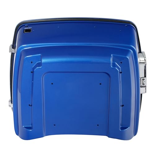 TCMT 13.7" King Motorcycle Trunk Box W/Latch Key Fit For Harley 2014-2025 Touring CVO Road King Road Glide Street Glide Electra Glide Ultra Limited Electric Blue - color: Electric Blue(W Speaker Holes)